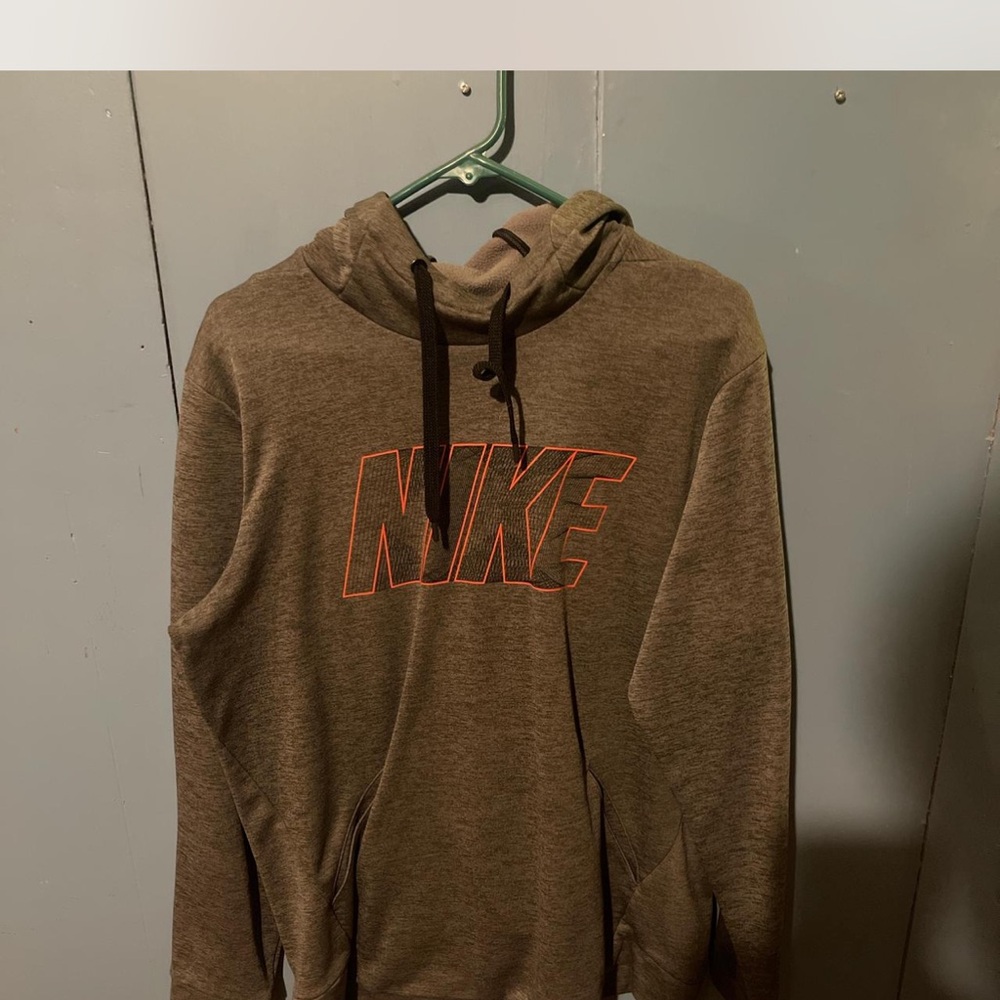 Nike Brown Sweatshirt with Classic Swoosh Logo